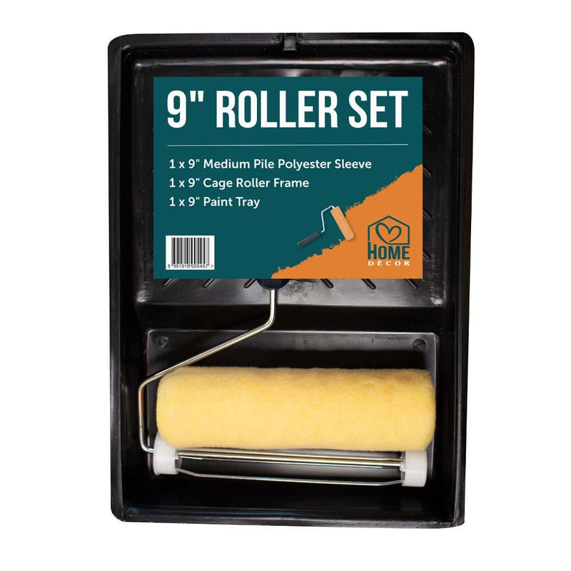 Home Decor 9" Roller & Paint Decorating Tray Set