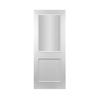 SEADEC Albany Bolection 1 Panel & 1 Glass Frosted Printed Glass White Primed (42MM) - DOOR Dynamite Hardware