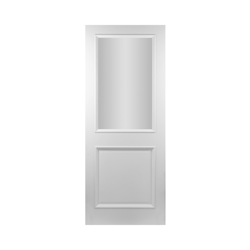 SEADEC Albany Bolection 1 Panel & 1 Glass Frosted Printed Glass White Primed (42MM) - DOOR Dynamite Hardware