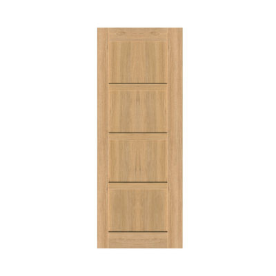 SEADEC Augusta Natural Oak 4 Panel Shaker Panelled Door Oak (44MM) - DOOR Dynamite Hardware