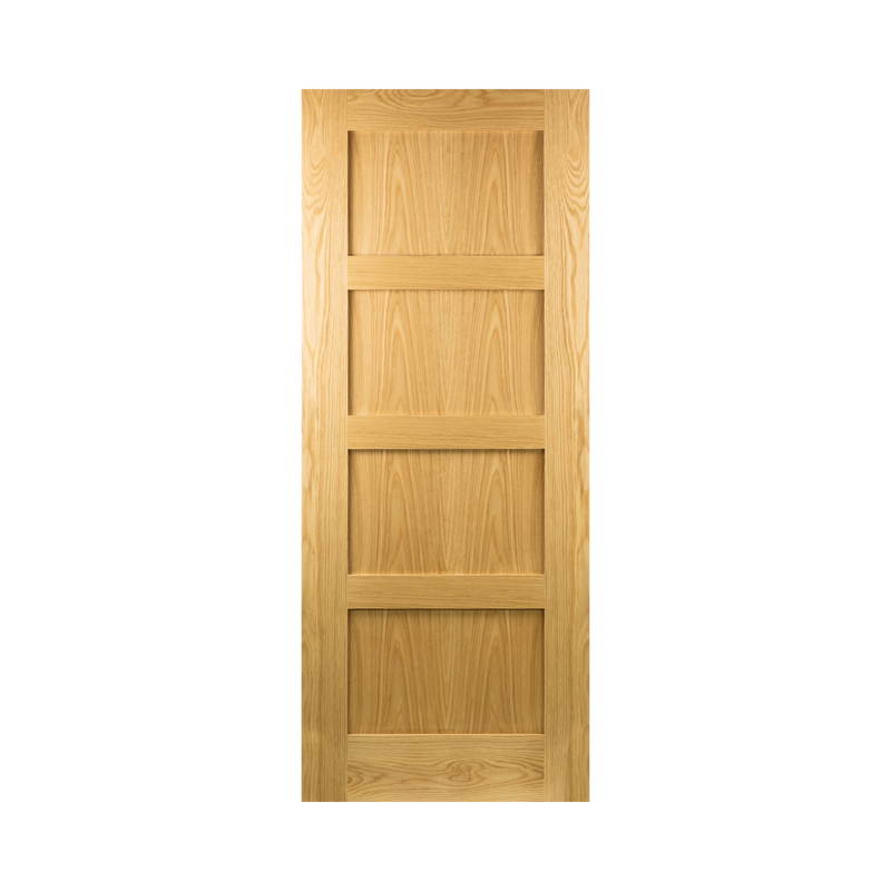 SEADEC Augusta Oak 4 Panel Shaker Panelled Door Oak (44MM) - DOOR Dynamite Hardware