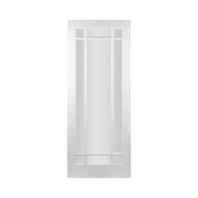 SEADEC Arizona White 9 Panel Pre-Glazed Flat Clear Glass White Primed (42MM) - DOOR Dynamite Hardware