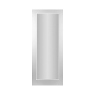 SEADEC Cheshire White 1 Panel Shaker Glass Frosted 30mm Clear Glass Border Pre-Glazed Frosted (42MM) - DOOR Dynamite Hardware