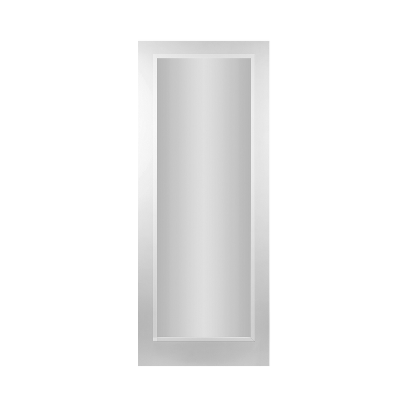 SEADEC Cheshire White 1 Panel Shaker Glass Frosted 30mm Clear Glass Border Pre-Glazed Frosted (42MM) - DOOR Dynamite Hardware