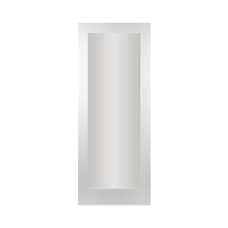 SEADEC Cheshire White 1 Panel Shaker Clear Glass White Primed (42MM) - DOOR Dynamite Hardware