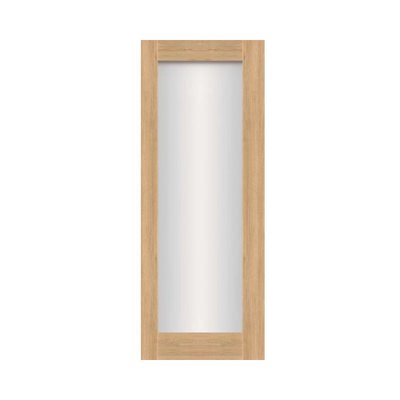 SEADEC Cheshire Natural Oak 1 Panel Shaker Frosted Glass Door (44MM) - DOOR Dynamite Hardware