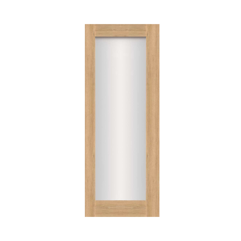 SEADEC Cheshire Natural Oak 1 Panel Shaker Frosted Glass Door (44MM) - DOOR Dynamite Hardware