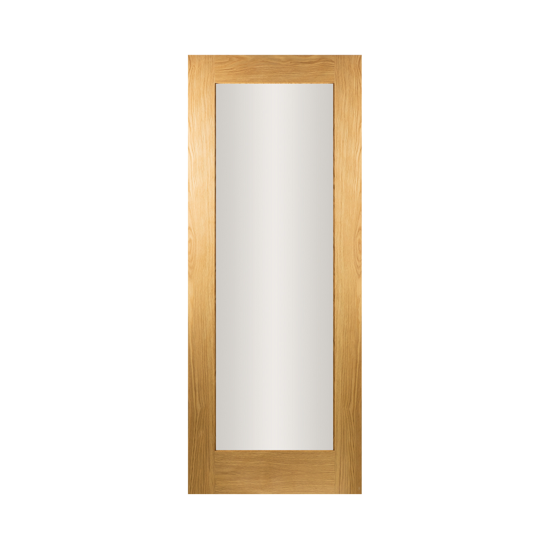 SEADEC Cheshire Oak 1 Panel Shaker Frosted Glass Seadec Oak Door (44MM) - DOOR Dynamite Hardware