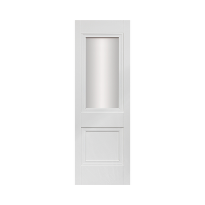 SEADEC Darwin White 1 Panel & 1 Glass Clear Glass White Primed (42mm) - DOOR Dynamite Hardware