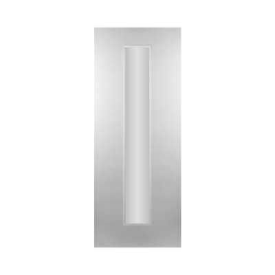 SEADEC Delaware Single Panel Clear Glass White Primed Design Glass (44MM) - DOOR Dynamite Hardware