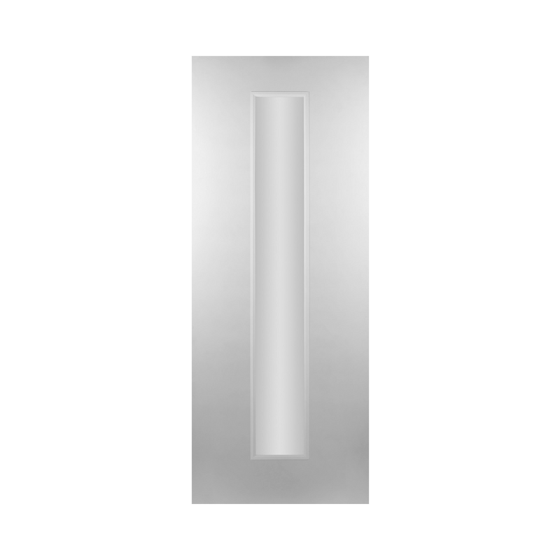 SEADEC Delaware Single Panel Clear Glass White Primed Design Glass (44MM) - DOOR Dynamite Hardware