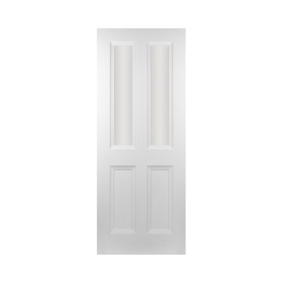 SEADEC Oxford White 2 Panel & 2 Glass Unglazed White Primed (42MM) - DOOR Dynamite Hardware