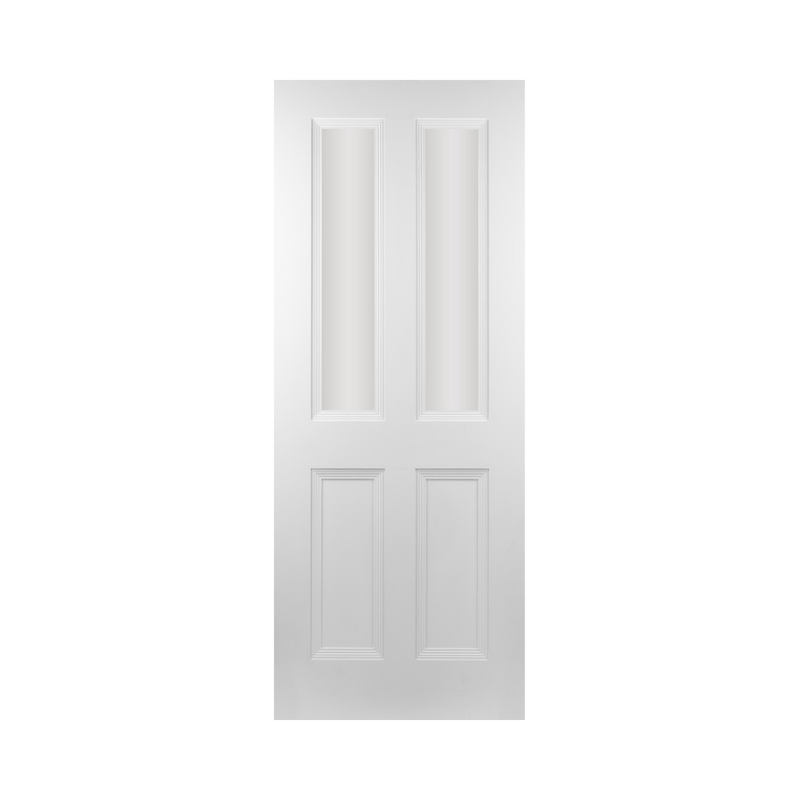 SEADEC Oxford White 2 Panel & 2 Glass Unglazed White Primed (42MM) - DOOR Dynamite Hardware