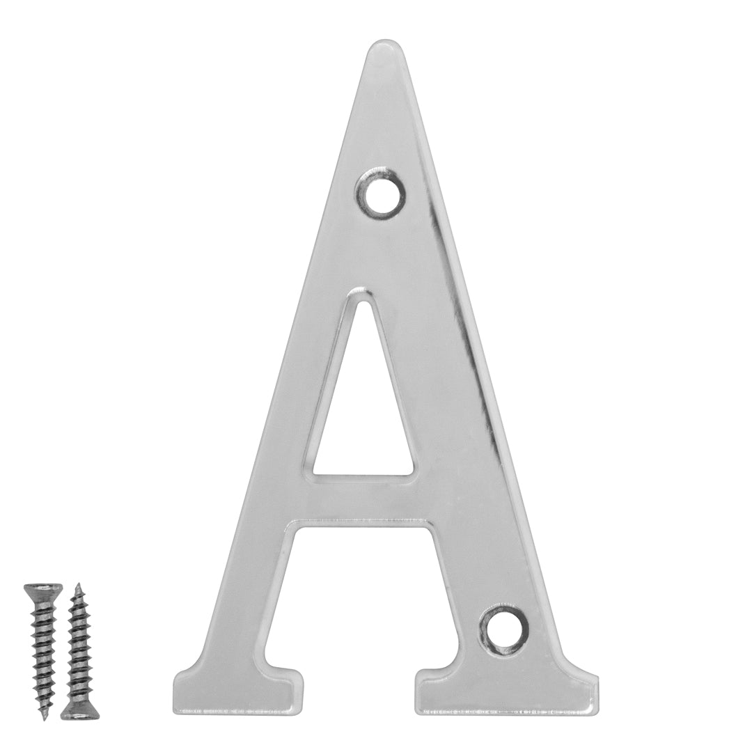 Radius Letter A Polished Chrome – Dynamite Hardware