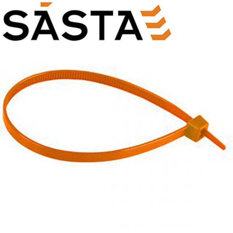 Sasta 4.8x200mm Orange Cable Tie (pk 100) - Cable Ties Dynamite Hardware