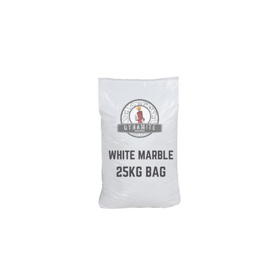 DYNAMITE WHITE MARBLE PEBBLE 10MM (25KG BAG) - Dynamite Hardware