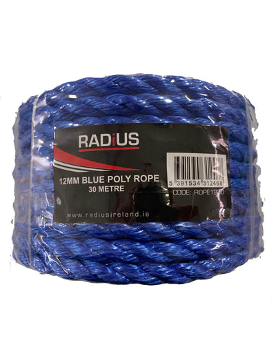 Radius 12mm Blue Rope Coil 30 Metre - Rope & Line Dynamite Hardware
